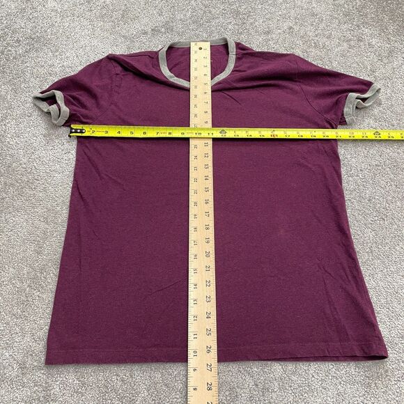 Goodfellow & Co Ringer T-Shirt Mens Medium Purple Standard Crew Neck Casual Tee - Picture 5 of 9